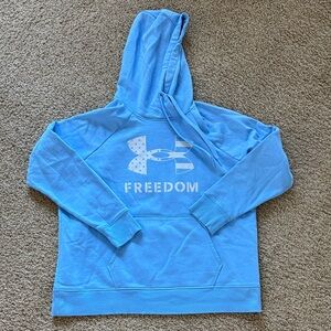 NWOT Under Armour Light Blue Freedom Hoodie